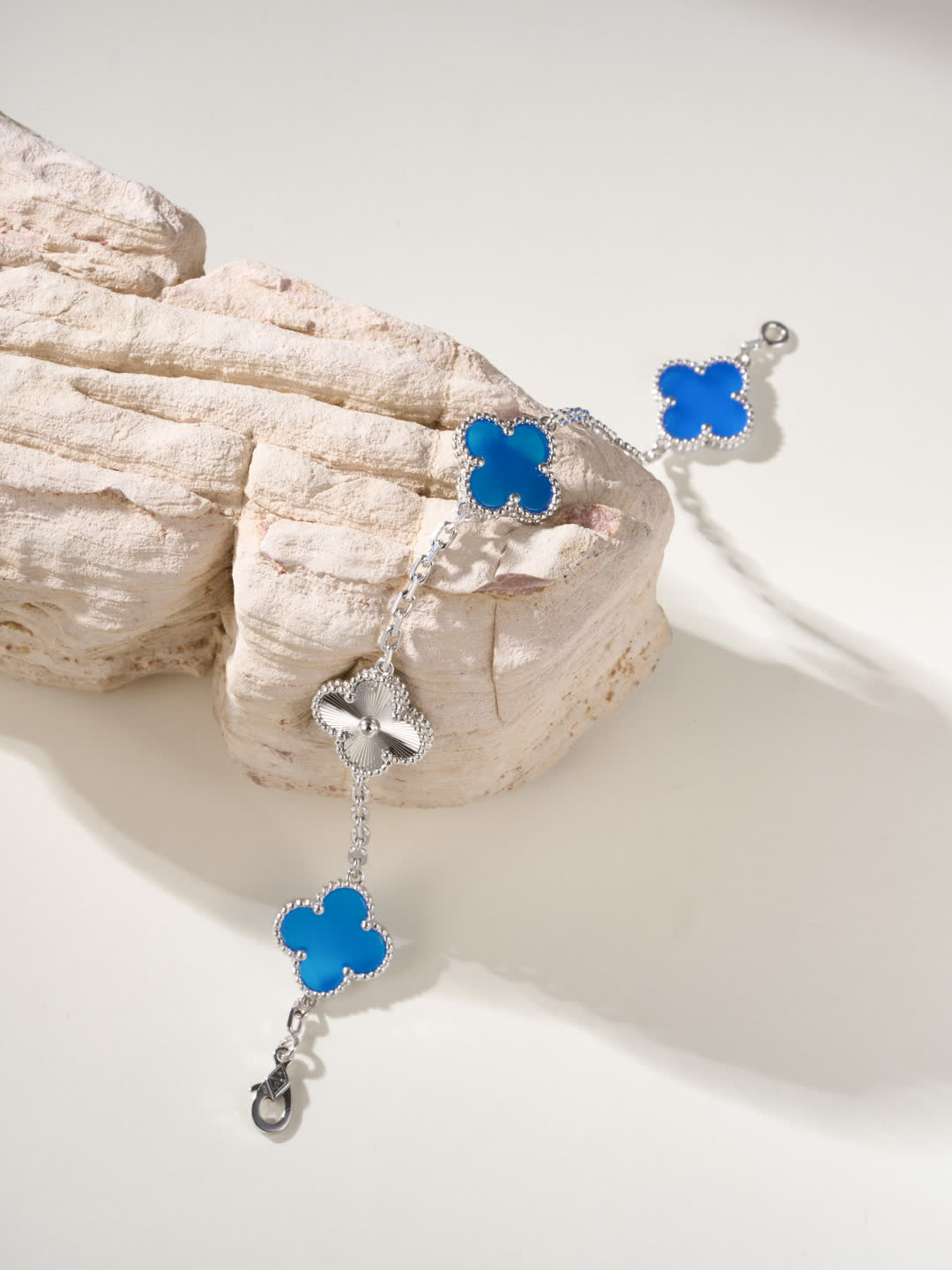 Van Cleef & Arpels Magic Alhambra Blue Enamel Bracelet